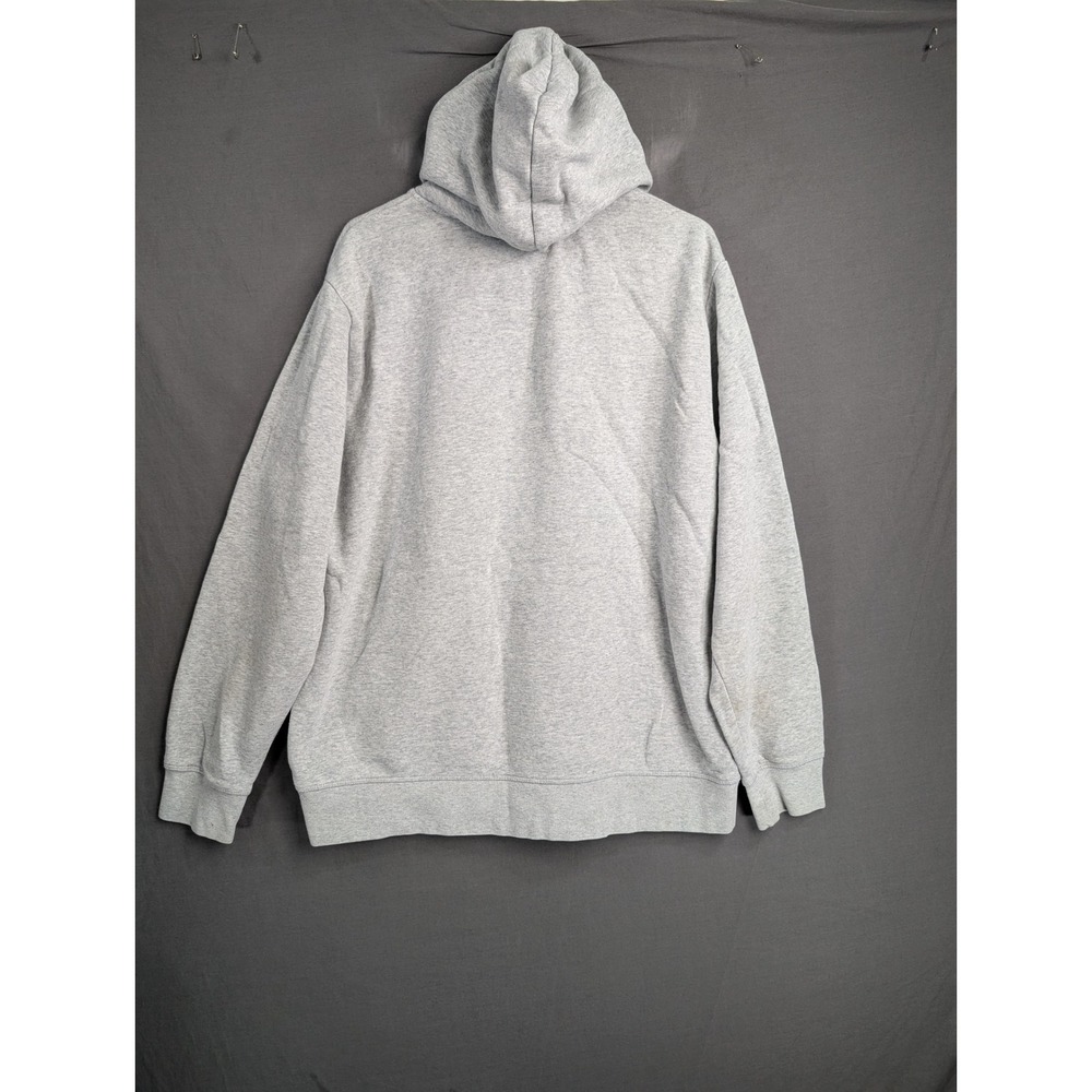 Reebok Mens Delta Logo Pullover Hoodie Gray Graphic Sweatshirt 8620 - Picture 2 of 7